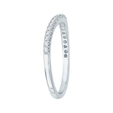 14 Kt White Gold Luminous Bridal Wedding Band
