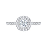 14 Kt White Gold Luminous Bridal Engagement Ring