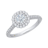 14 Kt White Gold Luminous Bridal Engagement Ring
