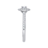 14 Kt White Gold Luminous Bridal Engagement Ring