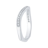 14 Kt White Gold Carizza Bridal Wedding Band