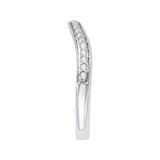 14 Kt White Gold Carizza Bridal Wedding Band