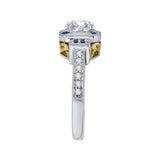 14 Kt White & Yellow Gold Carizza Bridal Engagement Ring