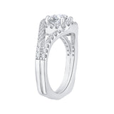 14 Kt White Gold Carizza Bridal Engagement Ring