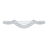 14K White Gold Diamond Wedding Band