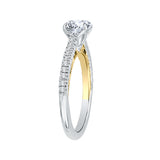 14 Kt White & Yellow Gold Luminous Bridal Engagement Ring