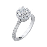 14 Kt White Gold Carizza Bridal Engagement Ring