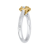 14 Kt White & Yellow Gold Carizza Boutique Bridal Engagement Ring