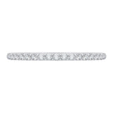 14K White Gold Round Diamond Half-Eternity Wedding Band