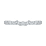 14 Kt White Gold Carizza Bridal Wedding Band