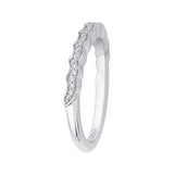 14 Kt White Gold Carizza Bridal Wedding Band