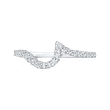 14 Kt White Gold Carizza Bridal Wedding Band