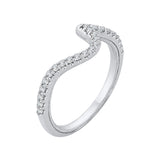 14 Kt White Gold Carizza Bridal Wedding Band