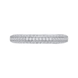 14 Kt White Gold Carizza Bridal Wedding Band