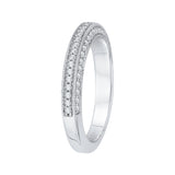 14 Kt White Gold Carizza Bridal Wedding Band