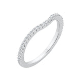 14 Kt White Gold Carizza Bridal Wedding Band