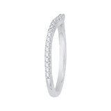 14 Kt White Gold Carizza Bridal Wedding Band