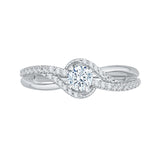 14 Kt White Gold Promezza Bridal Engagement Ring