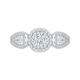 14 Kt White Gold Carizza Boutique Bridal Engagement Ring