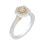 14 Kt White & Yellow Gold Promezza Bridal Engagement Ring