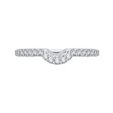 14 Kt White Gold Carizza Bridal Wedding Band