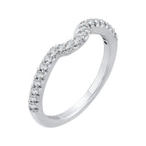 14 Kt White Gold Carizza Bridal Wedding Band