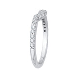 14 Kt White Gold Carizza Bridal Wedding Band