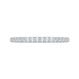 14K White Gold Round Diamond Half-Eternity Wedding Band