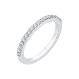 14 Kt White Gold Carizza Bridal Wedding Band