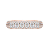 18K Rose Gold Round Diamond Fashion Band