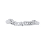 Round Diamond Wedding Band In 14K White Gold