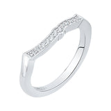 14 Kt White Gold Carizza Bridal Wedding Band