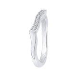 14 Kt White Gold Carizza Bridal Wedding Band