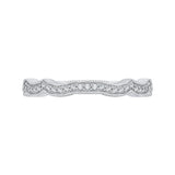 14K White Gold Round Diamond Wedding Band