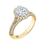 14 Kt Yellow Gold Carizza Bridal Engagement Ring