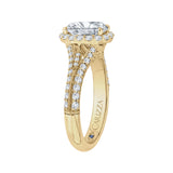 14 Kt Yellow Gold Carizza Bridal Engagement Ring