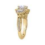 14 Kt Yellow Gold Carizza Bridal Engagement Ring