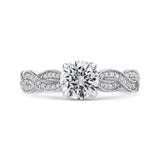 14 Kt White Gold Carizza Bridal Engagement Ring