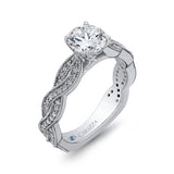 14 Kt White Gold Carizza Bridal Engagement Ring