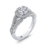 14 Kt White Gold Carizza Bridal Engagement Ring