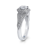 14 Kt White Gold Carizza Bridal Engagement Ring
