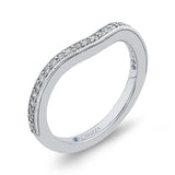 14 Kt White Gold Carizza Bridal Wedding Band