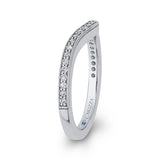 14 Kt White Gold Carizza Bridal Wedding Band