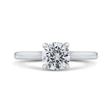 14K White Gold Round Diamond Classic Engagement Ring (Semi-Mount)