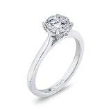 14 Kt White Gold Carizza Bridal Engagement Ring