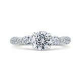 14 Kt White Gold Carizza Bridal Engagement Ring