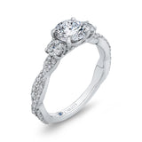 14 Kt White Gold Carizza Bridal Engagement Ring