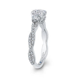14 Kt White Gold Carizza Bridal Engagement Ring