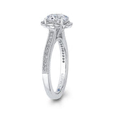 14 Kt White Gold Carizza Bridal Engagement Ring