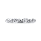 14 Kt White Gold Carizza Bridal Wedding Band